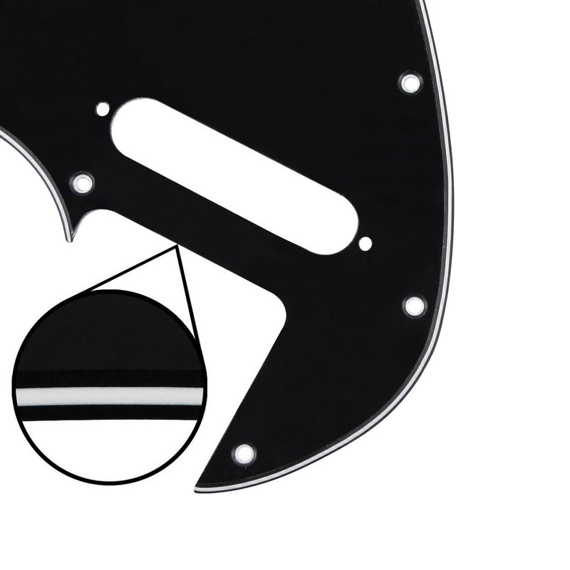FLEOR 3ply Black TL Pickguard Guitar Pick Guard Plate with Screws Fit 69 TL Thinline Re-issue Guitar Part - Image 4